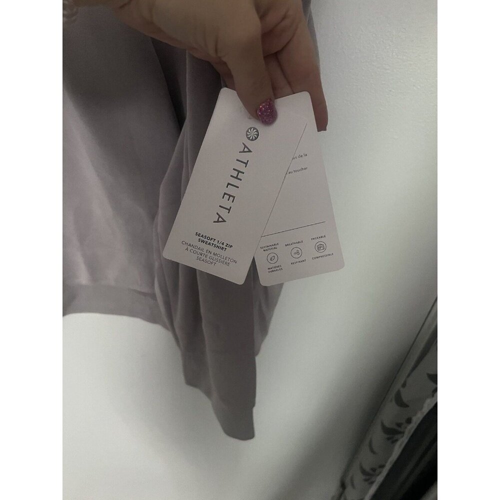 Athleta Seasoft Quarter 1/4 Zip Women’s Size 2X tensil purple $89 NWT Cooling - Picture 8 of 12